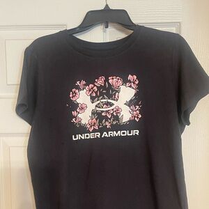 Under Armour Black and Pink Tshirt